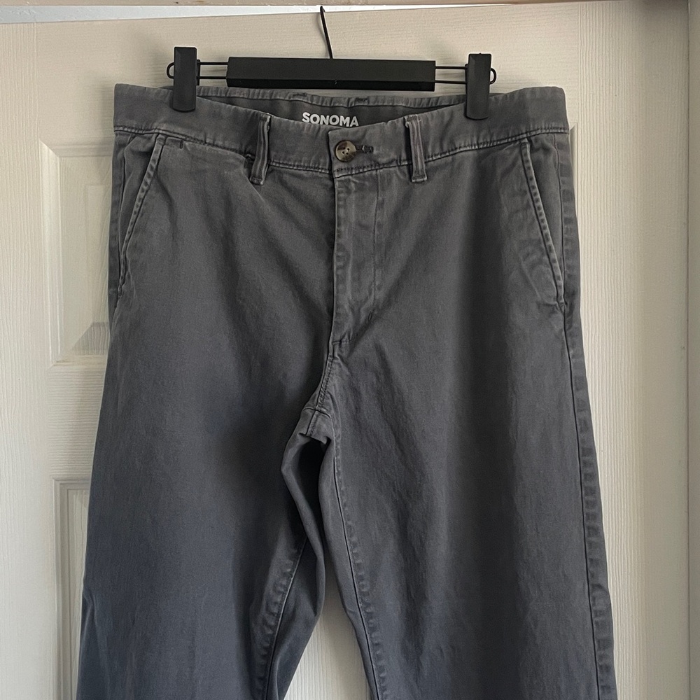 Sonoma Men's Gray Straight Pants